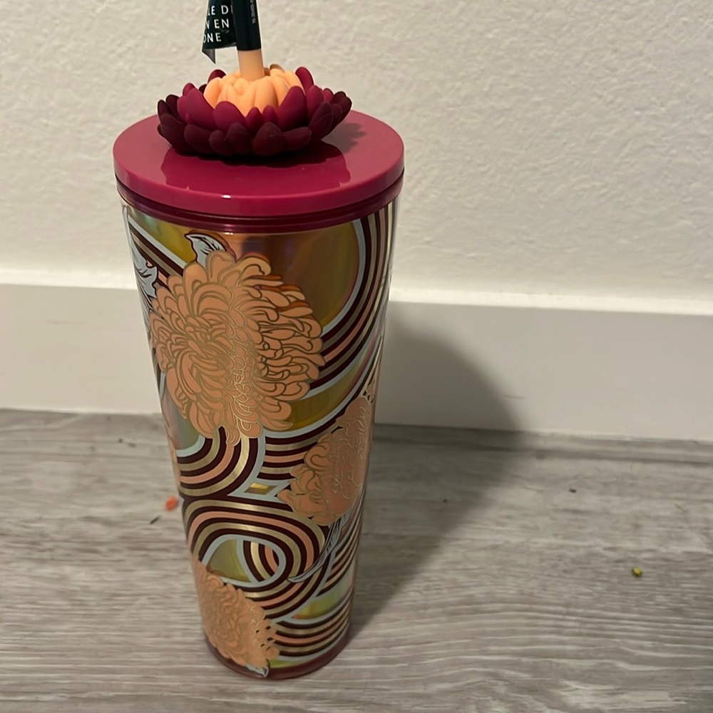 Brand new! Starbucks Lotus Flower Venti (24 oz) Cold Cup Tumbler Holiday 2024